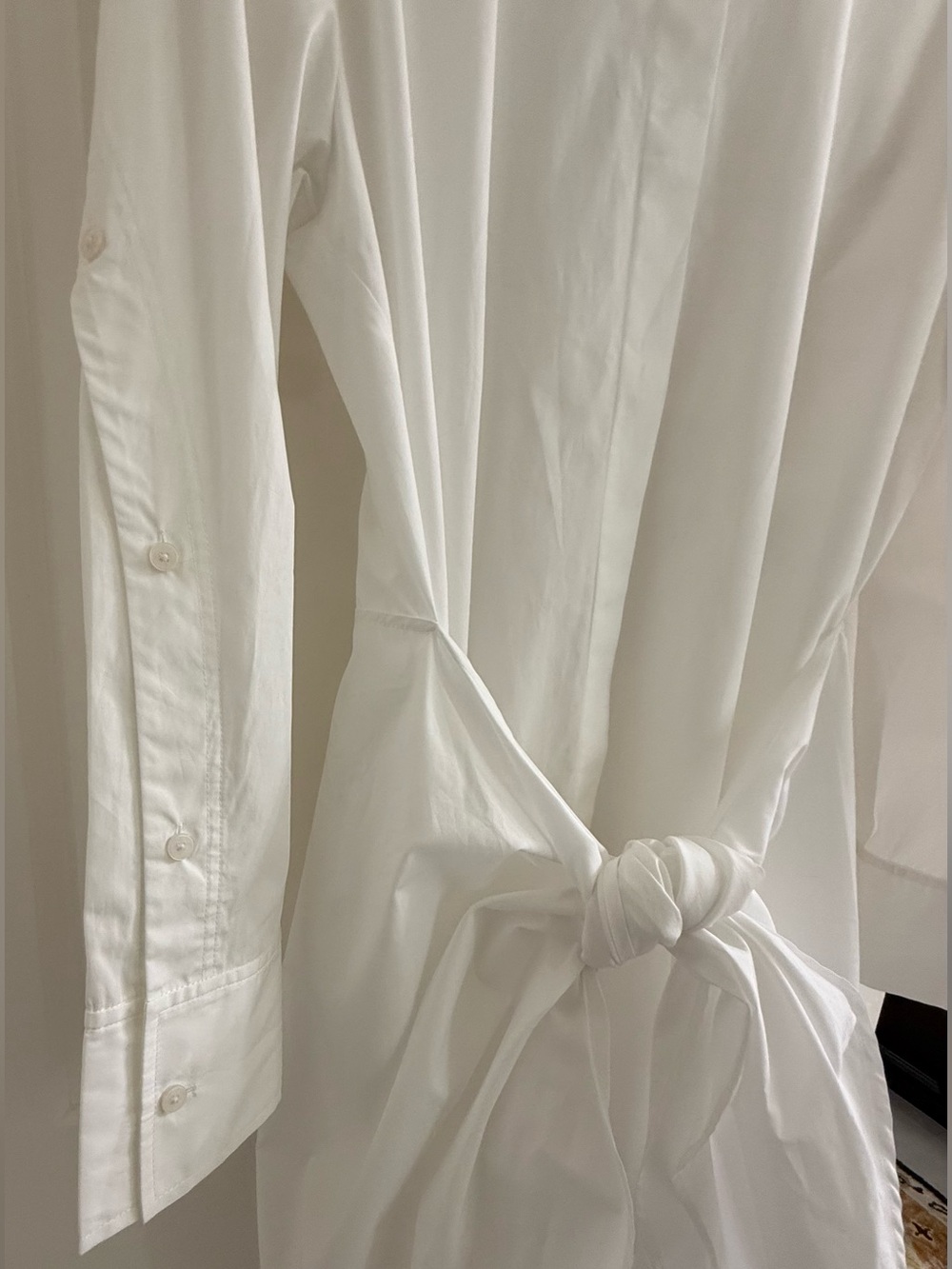 NWT Anthropologie Derek Lam 10 Crosby cotton Tie Front Charlotte Shirtdress - Picture 10 of 14